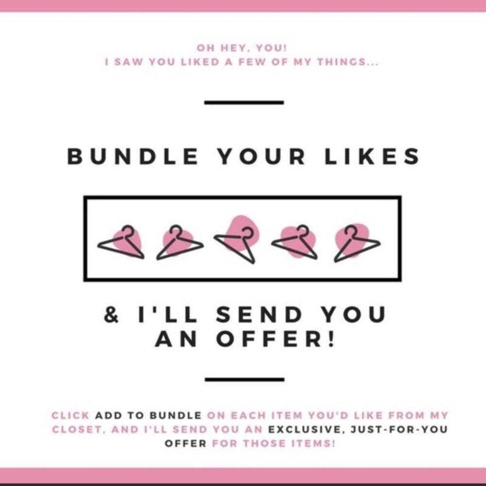 Bundle your likes and I’ll send an offer w gift!